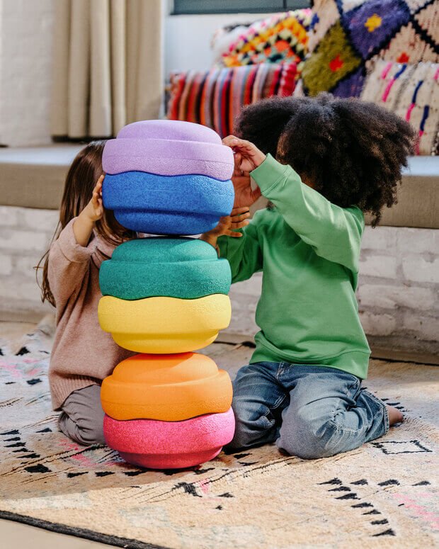 STAPELSTEIN® 6 ks Original Rainbow Classic Balanční kameny | Stylové doplňky pro děti a ženy | Lavly.cz