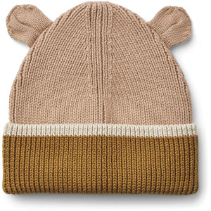 Čiapka s uškami LIEWOOD Gina Beanie Dark rose / Sandy / Golden caramel