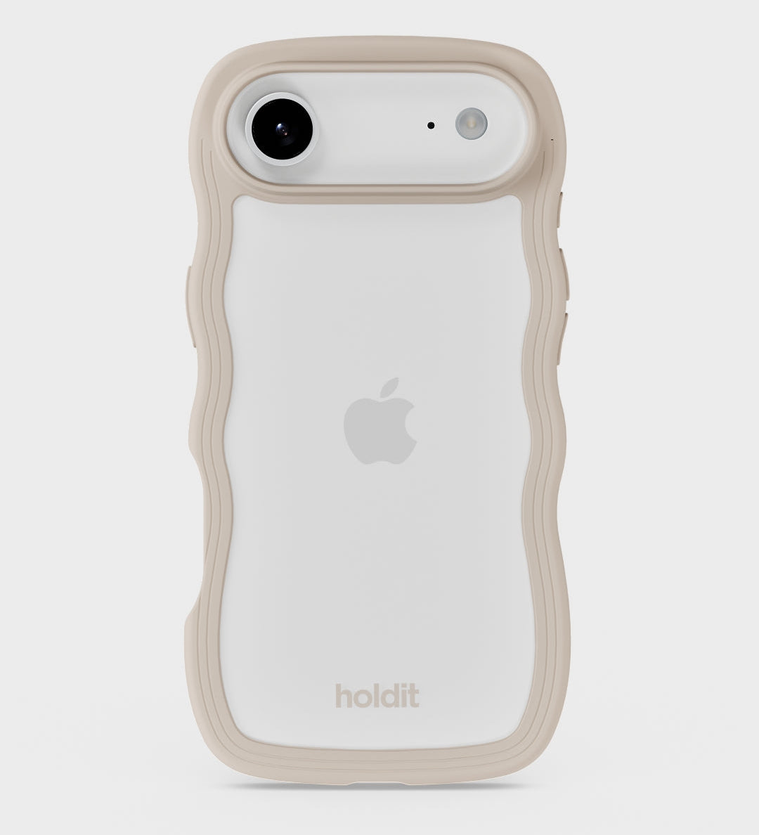 Kryt na iPhone HOLDIT Wavy Light Beige / Transparent