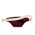 Crossbody ledvinka HINDBAG Olivia Velvet Burgundy | Lavly.cz