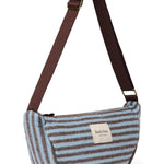 Crossbody ledvinka STUDIO NOOS Light Blue / Brown Stripy Wool | Lavly.cz