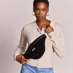 Crossbody ledvinka HINDBAG Olivia Velvet Black | Lavly.cz