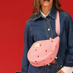 Crossbody ledvinka STUDIO NOOS Light Pink Teddy Hearts | Lavly.cz