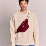 Crossbody ledvinka HINDBAG Olivia Velvet Burgundy | Lavly.cz