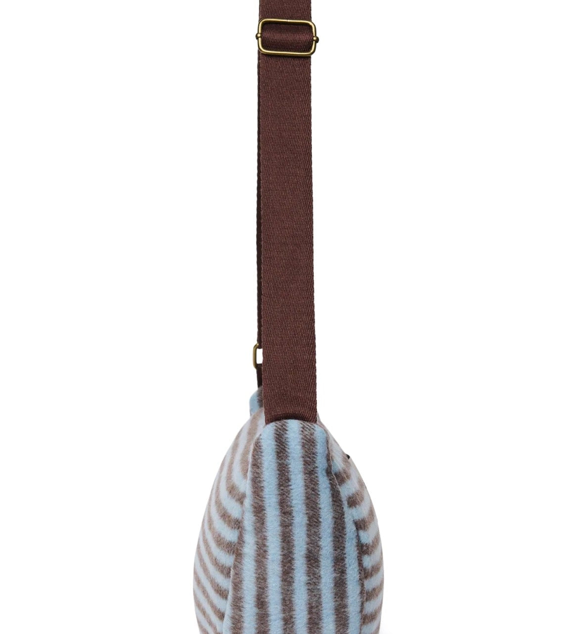 Crossbody ledvinka STUDIO NOOS Light Blue / Brown Stripy Wool | Lavly.cz
