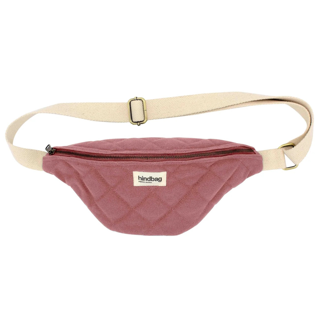 Crossbody ledvinka HINDBAG Olivia Quilted Blush Pink | Lavly.cz