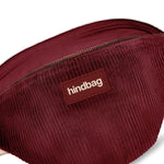 Crossbody ledvinka HINDBAG Olivia Velvet Burgundy | Lavly.cz