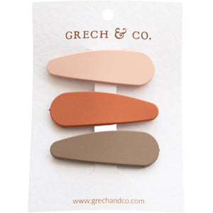 Sponky do vlasov GRECH & CO. - Stone, Shell, Rust