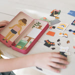 Magnetické puzzle - cestovní set PETIT COLLAGE V ateliéru - Lavly