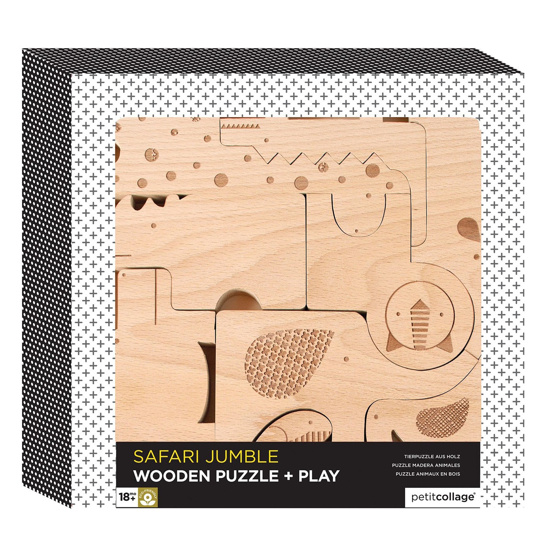 Dřevěná zvířátka - puzzle PETIT COLLAGE - Lavly
