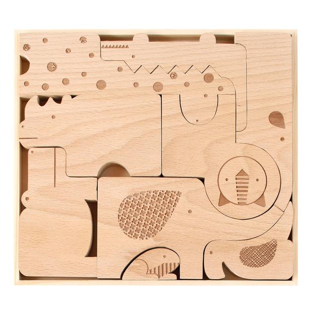 Dřevěná zvířátka - puzzle PETIT COLLAGE - Lavly