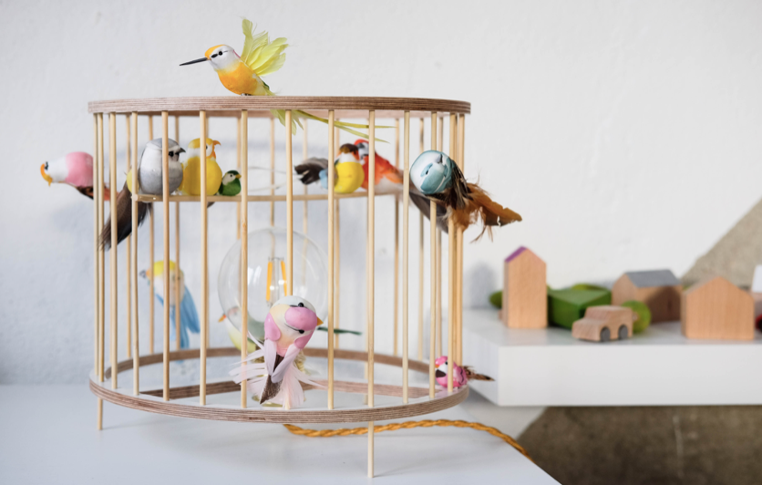 Stolní lampa LAKALUK Birdcage přírodní - Lavly
