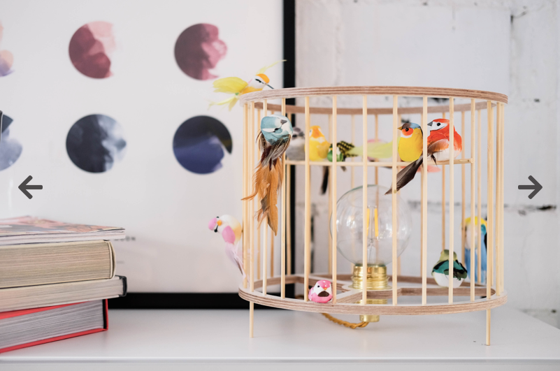 Stolní lampa LAKALUK Birdcage přírodní - Lavly