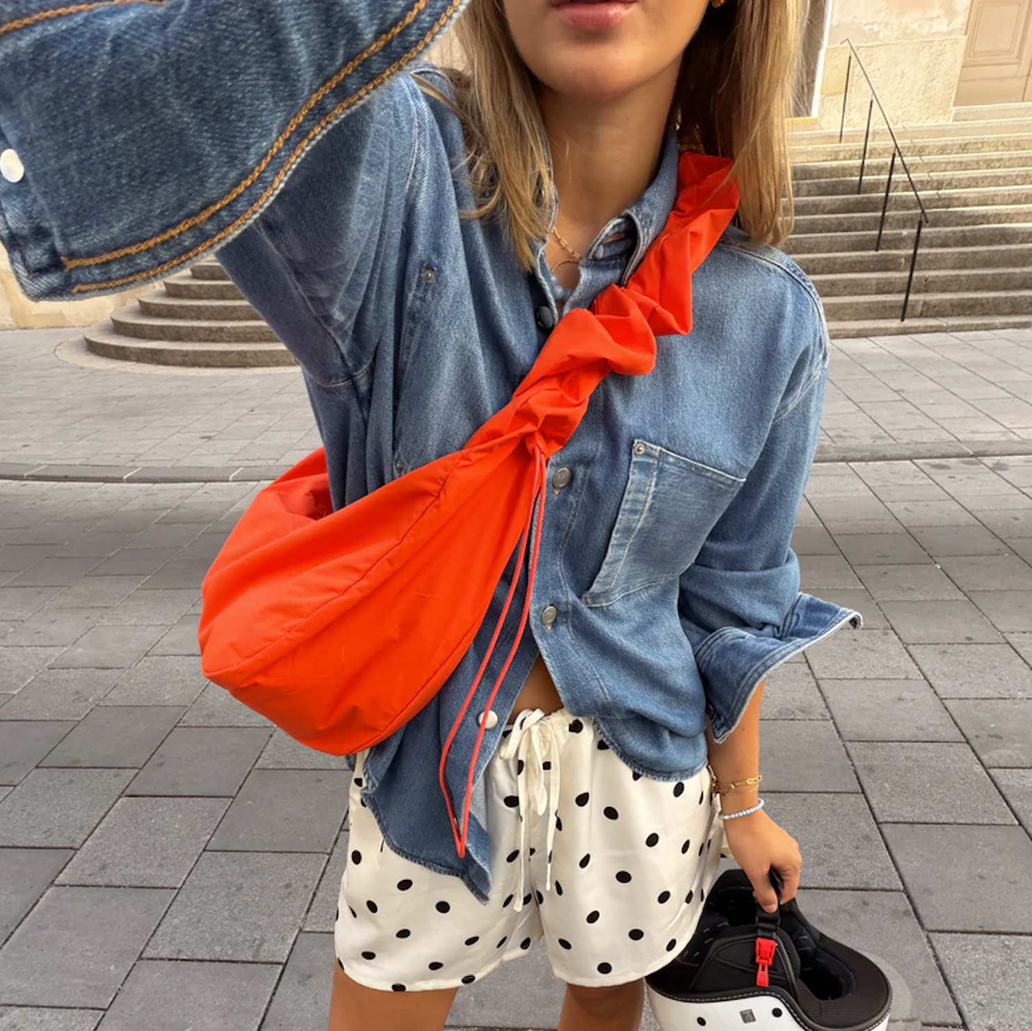 Taška GOT BAG Moon Ruffle Hot Coral | Lavly.cz