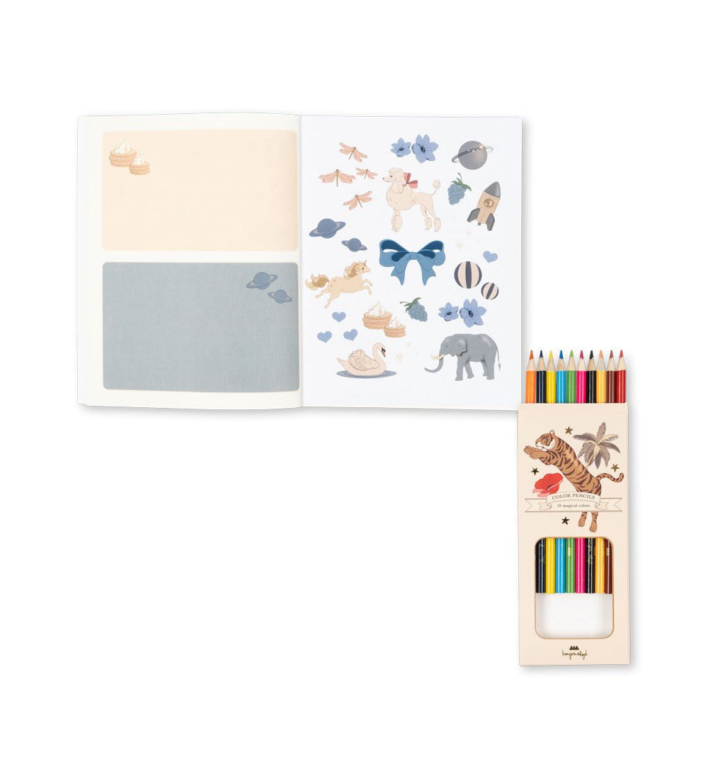 Activity Book s pastelkami KONGES SLOJD | Stylové doplňky pro děti a ženy | Lavly.cz