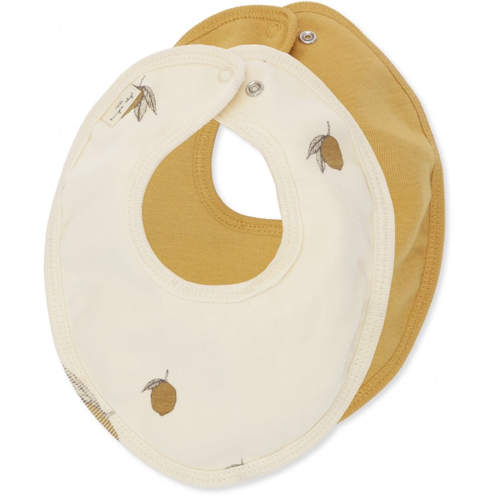 Bavlněné bryndáčky pro miminko KONGES SLOJD Lemon 2 kusy | Stylové doplňky pro děti a ženy | Lavly.cz