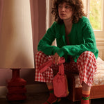 Crossbody kabelka se stahováním THE STICKY SIS CLUB Tulip Pink | Lavly.cz