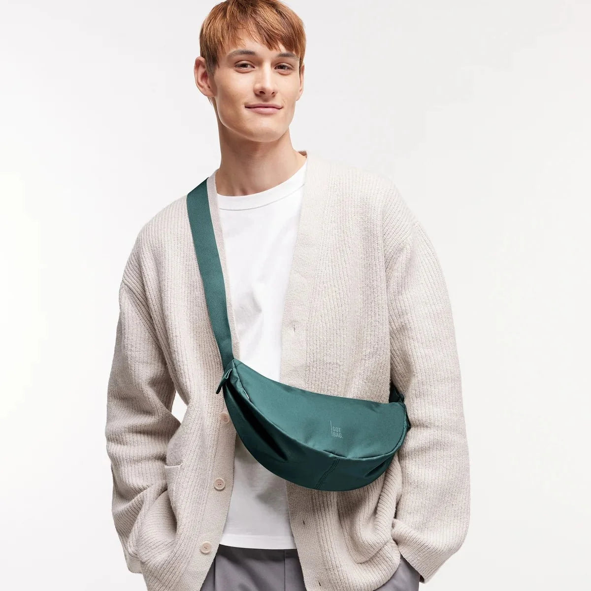 Crossbody ledvinka GOT BAG Moon Small Sea Teal | Lavly.cz