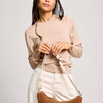 Crossbody ledvinka HINDBAG Andrea Teddy Brown | Lavly.cz