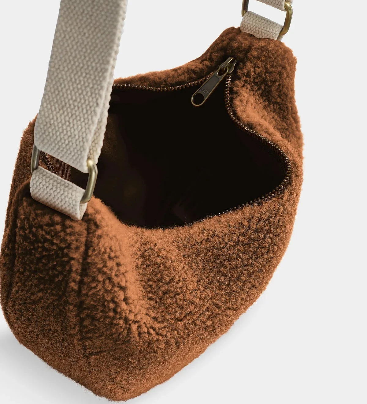 Crossbody ledvinka HINDBAG Andrea Teddy Brown | Lavly.cz