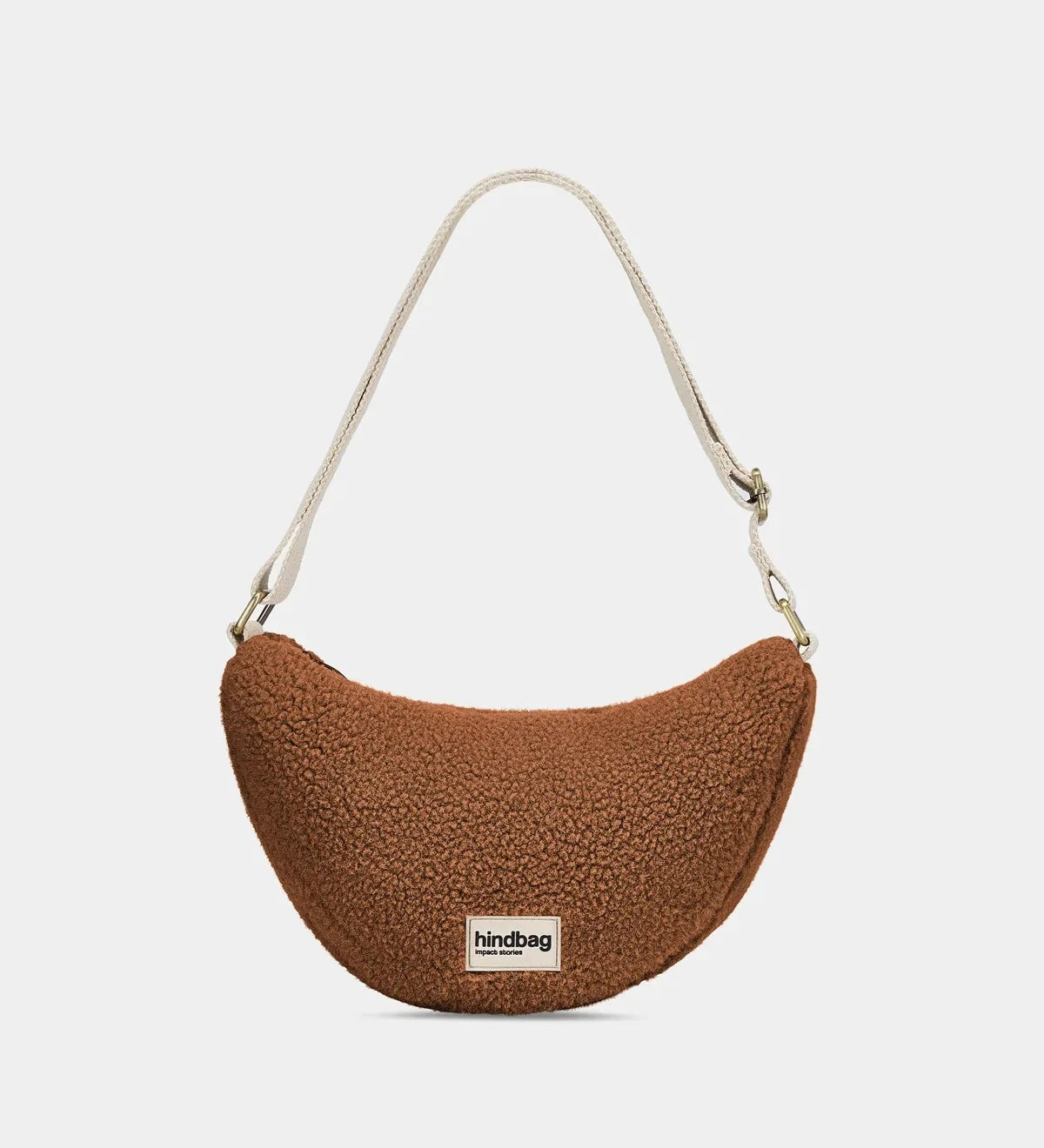 Crossbody ledvinka HINDBAG Andrea Teddy Brown | Lavly.cz