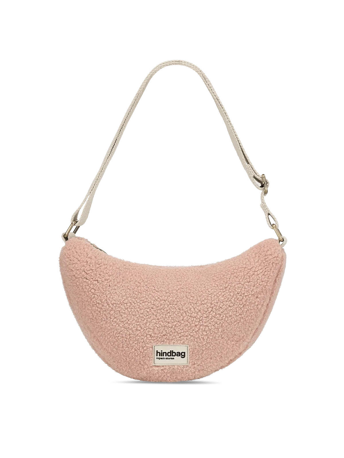 Crossbody ledvinka HINDBAG Andrea Teddy Powder Pink | Lavly.cz