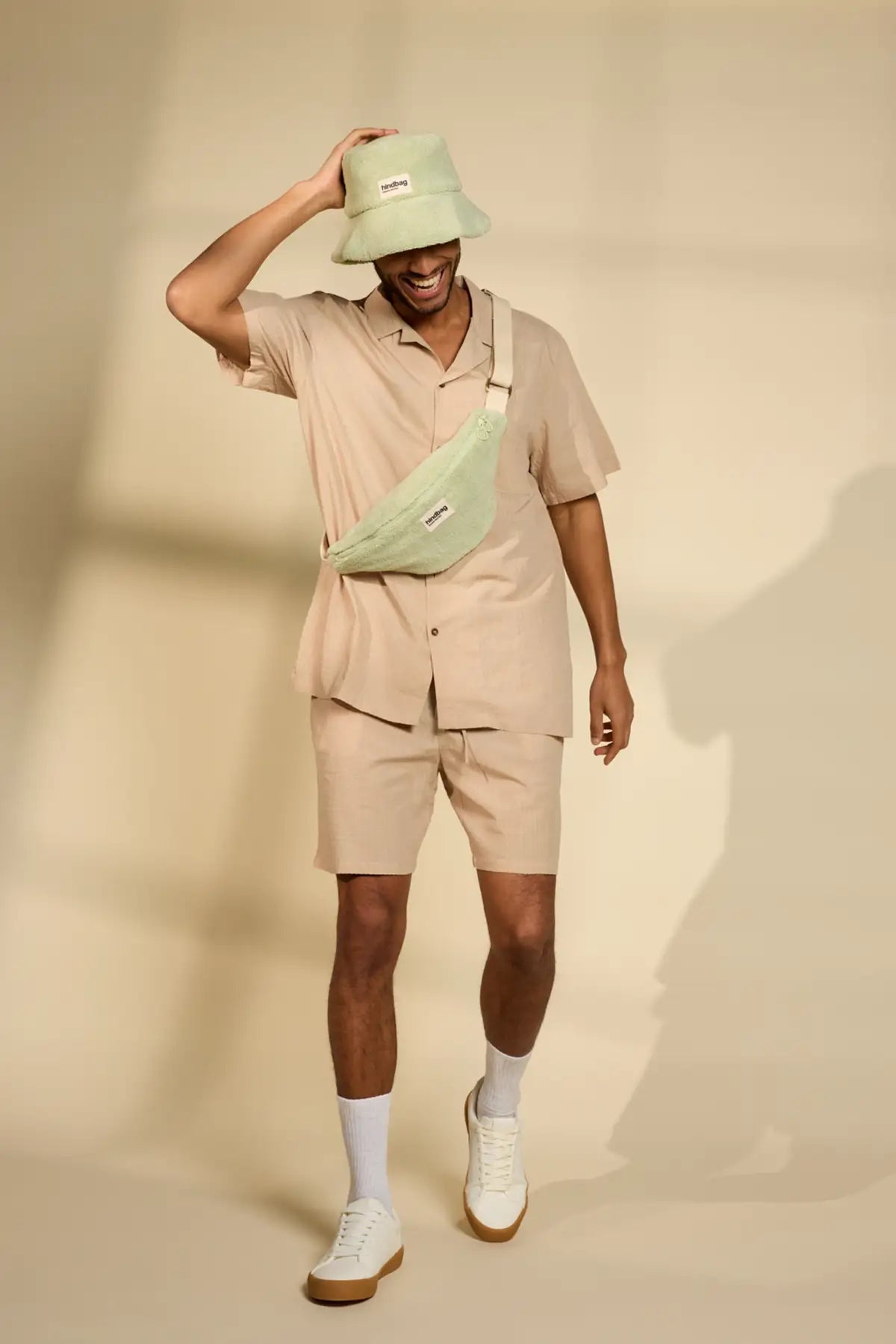 Crossbody ledvinka HINDBAG Olivia Almond Green Terry | Stylové doplňky pro děti a ženy | Lavly.cz