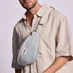 Crossbody ledvinka HINDBAG Olivia Blue Stripes | Lavly.cz