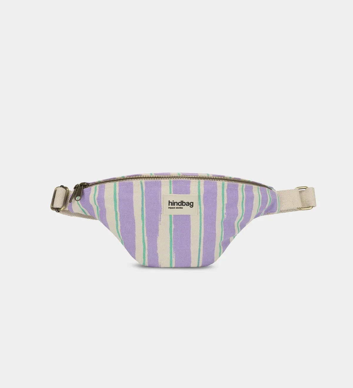 Crossbody ledvinka HINDBAG Olivia Green and Parma Stripes | Lavly.cz