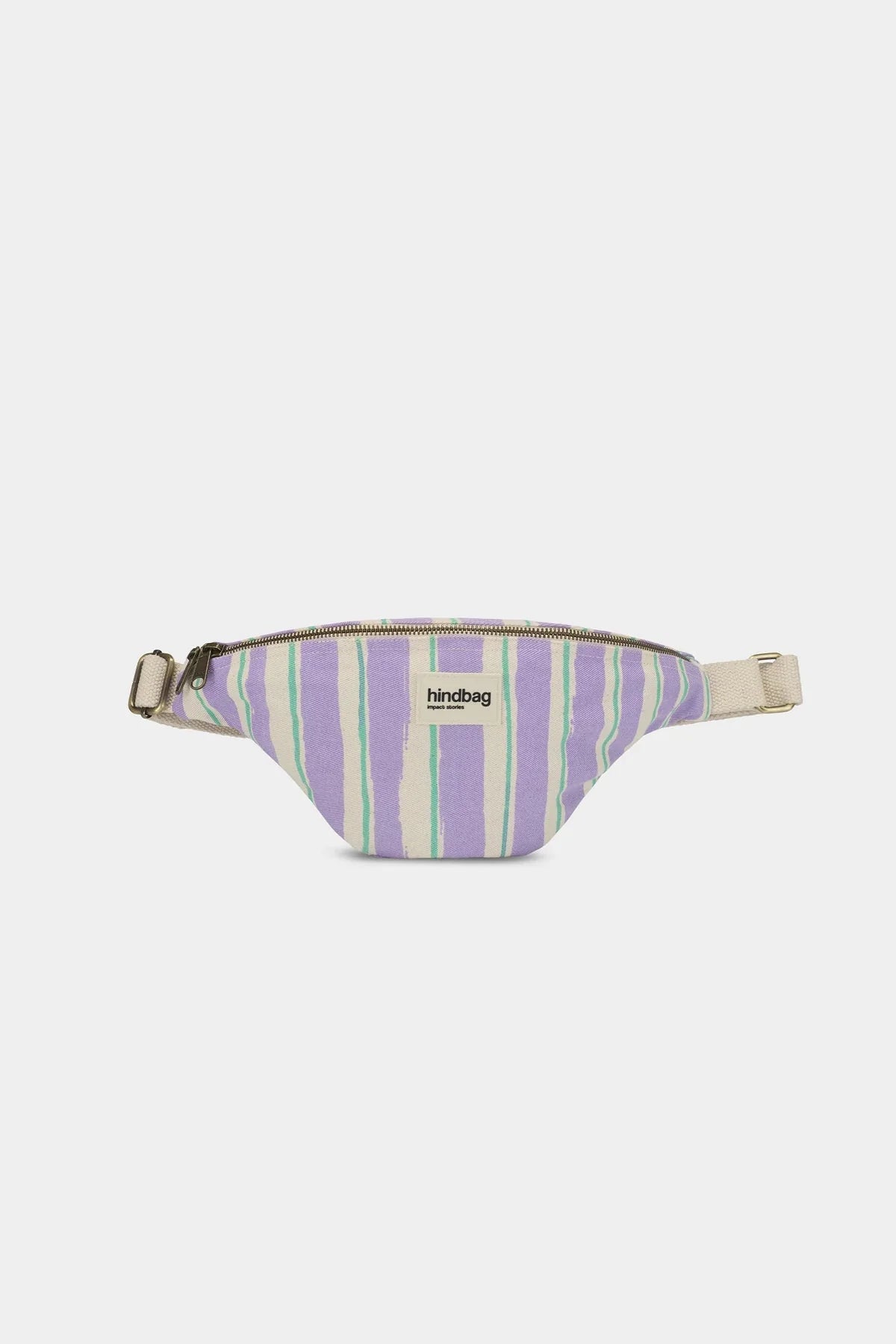 Crossbody ledvinka HINDBAG Olivia Green and Parma Stripes | Lavly.cz