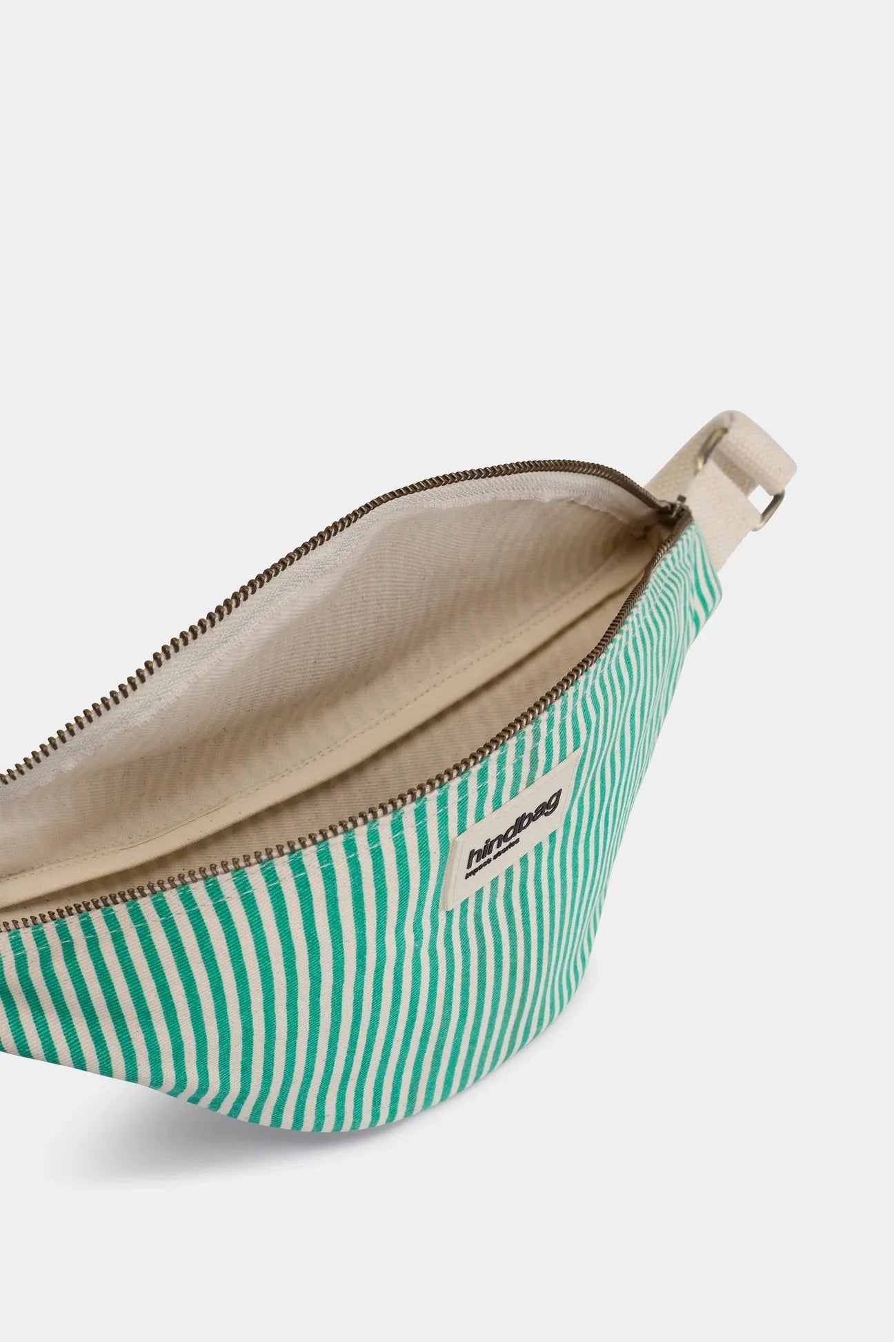 Crossbody ledvinka HINDBAG Olivia Green Stripes | Lavly.cz