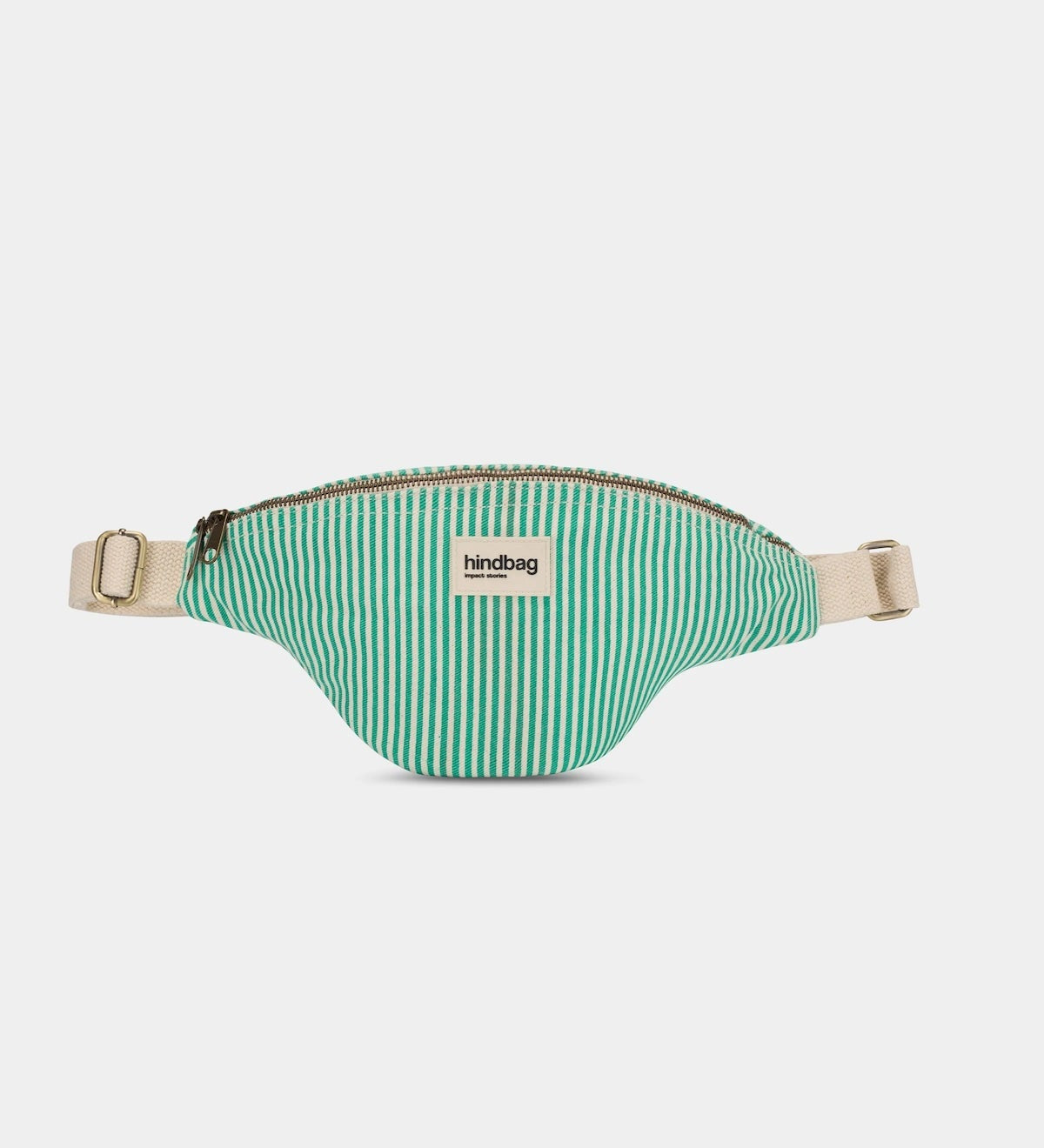 Crossbody ledvinka HINDBAG Olivia Green Stripes | Lavly.cz