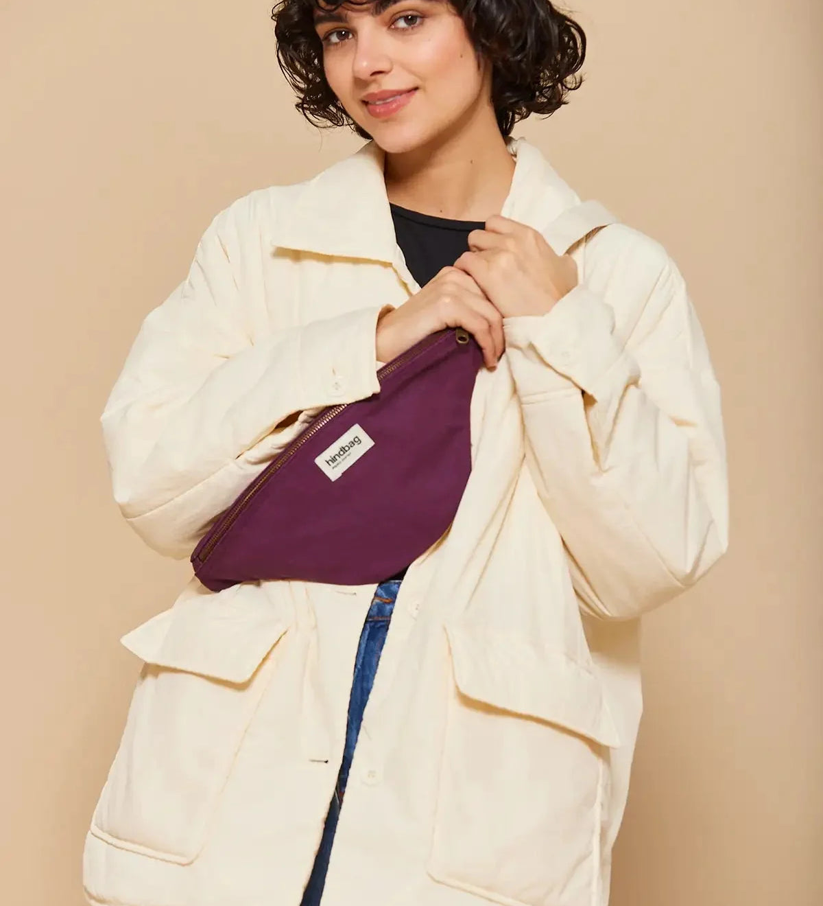 Crossbody ledvinka HINDBAG Olivia Plum | Lavly.cz