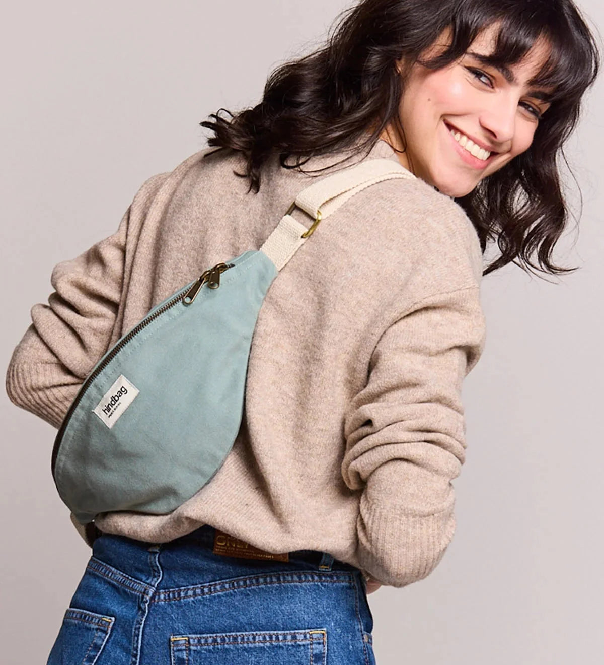 Crossbody ledvinka HINDBAG Olivia Sage | Lavly.cz