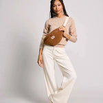 Crossbody ledvinka HINDBAG Olivia Teddy Brown | Lavly.cz