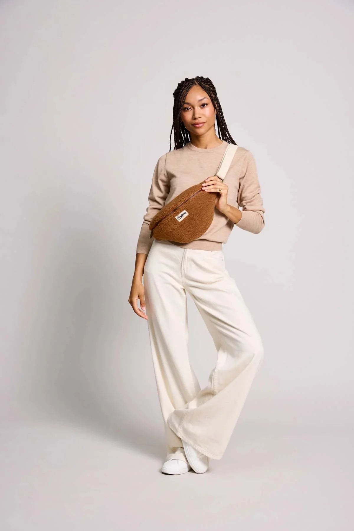 Crossbody ledvinka HINDBAG Olivia Teddy Brown | Lavly.cz