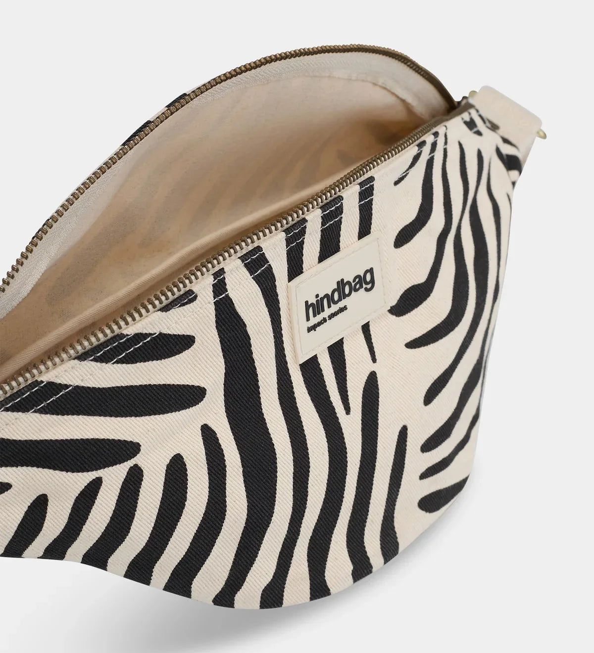 Crossbody ledvinka HINDBAG Olivia Zebra ecru | Lavly.cz