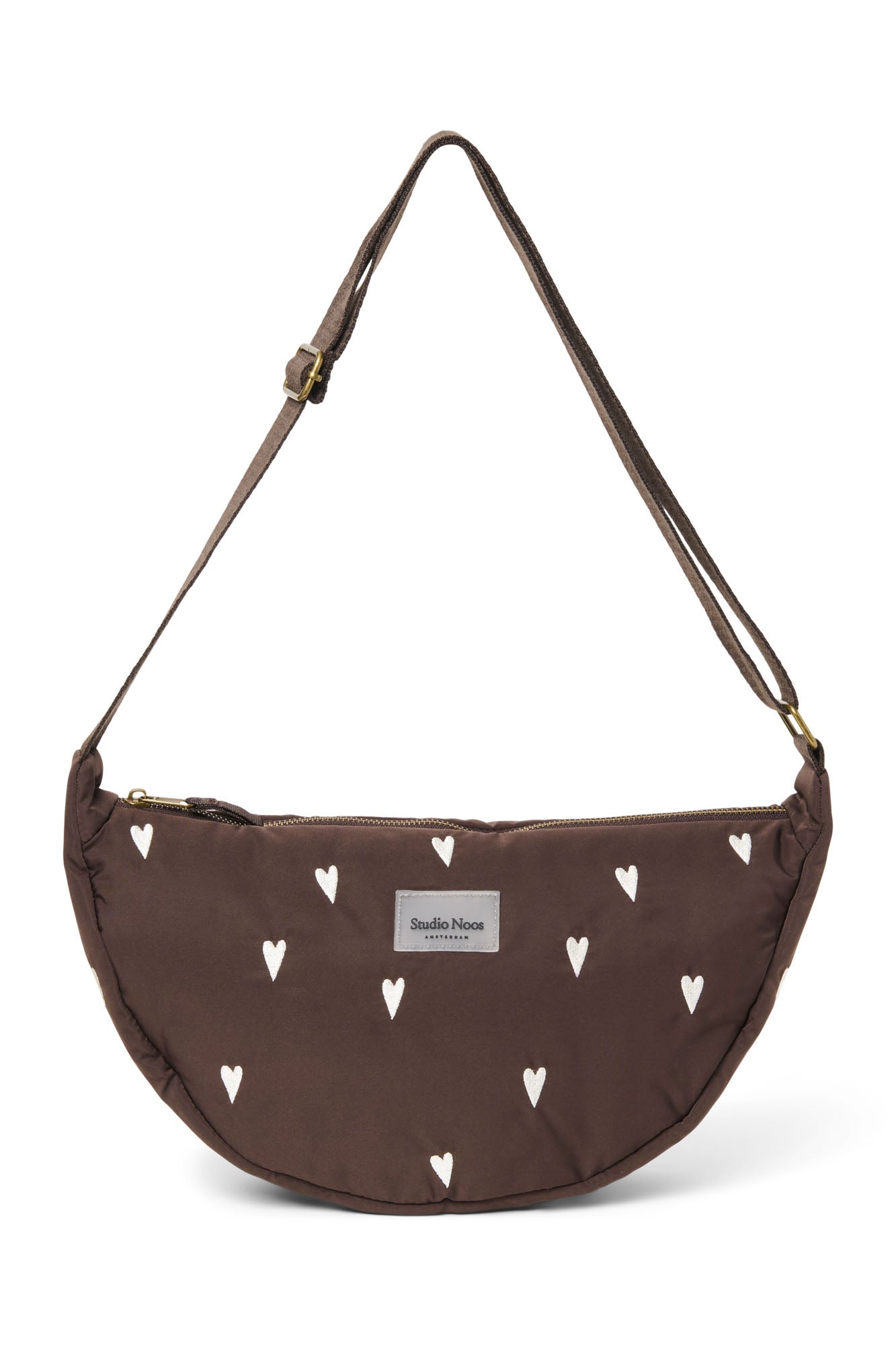 Crossbody ledvinka STUDIO NOOS Brown Hearts Puffy | Stylové doplňky pro děti a ženy | Lavly.cz