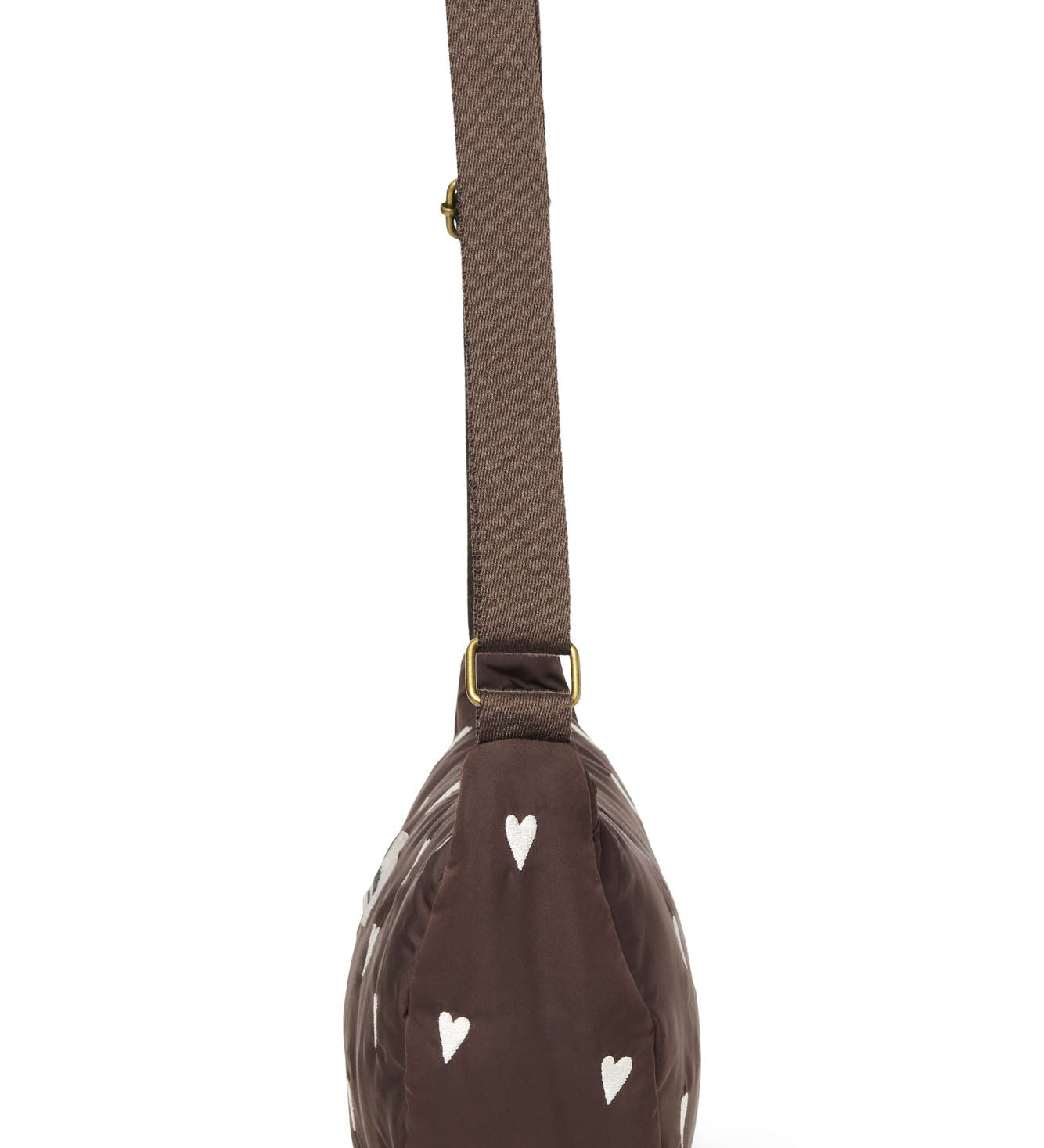 Crossbody ledvinka STUDIO NOOS Brown Hearts Puffy | Stylové doplňky pro děti a ženy | Lavly.cz