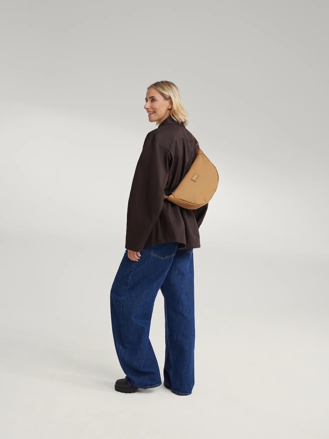 Crossbody ledvinka STUDIO NOOS Brown Technical Puffy | Lavly.cz