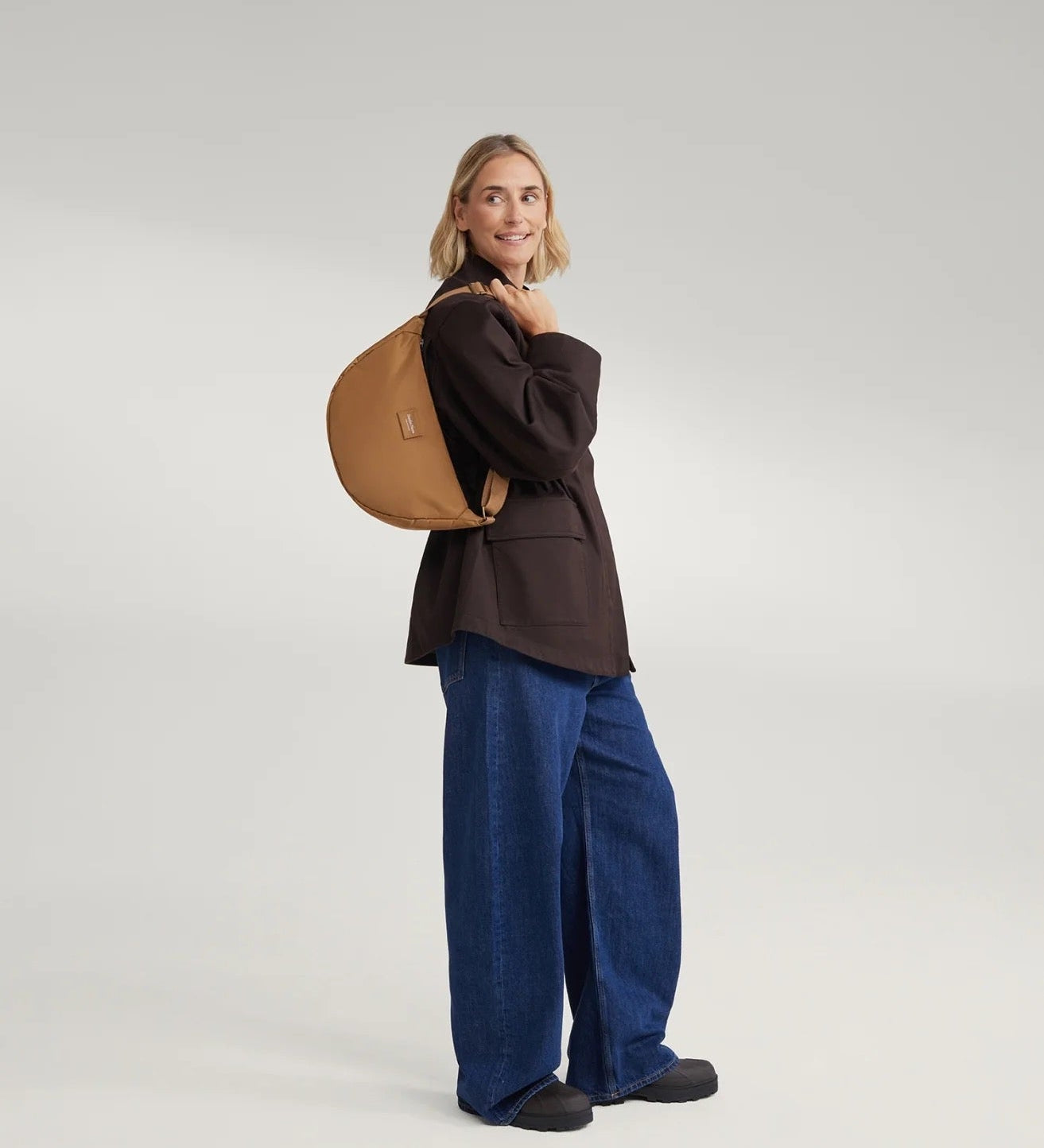 Crossbody ledvinka STUDIO NOOS Brown Technical Puffy | Lavly.cz