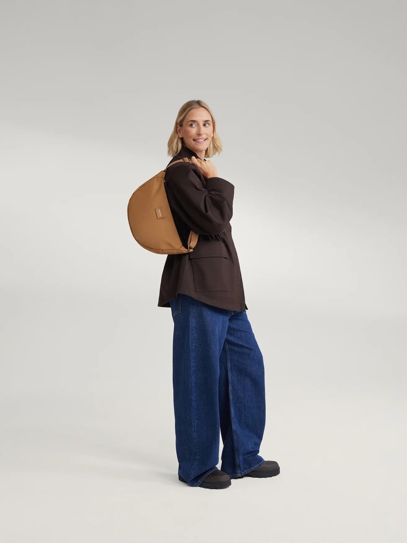 Crossbody ledvinka STUDIO NOOS Brown Technical Puffy | Lavly.cz