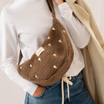 Crossbody ledvinka STUDIO NOOS Brown Teddy Hearts | Stylové doplňky pro děti a ženy | Lavly.cz