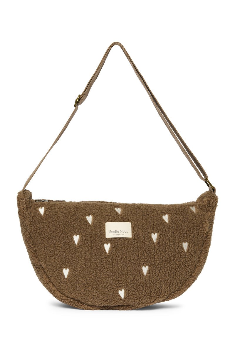 Crossbody ledvinka STUDIO NOOS Brown Teddy Hearts | Stylové doplňky pro děti a ženy | Lavly.cz