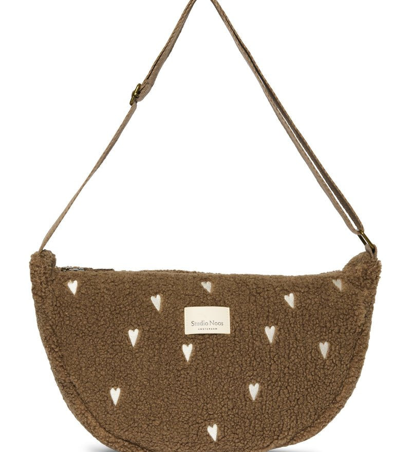 Crossbody ledvinka STUDIO NOOS Brown Teddy Hearts | Stylové doplňky pro děti a ženy | Lavly.cz