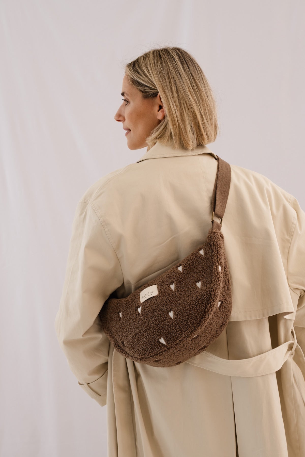 Crossbody ledvinka STUDIO NOOS Brown Teddy Hearts | Stylové doplňky pro děti a ženy | Lavly.cz