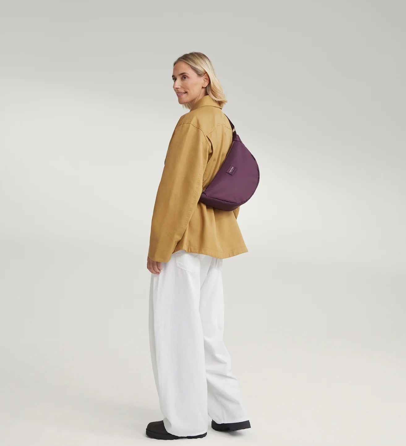 Crossbody ledvinka STUDIO NOOS Burgundy Technical Puffy | Lavly.cz