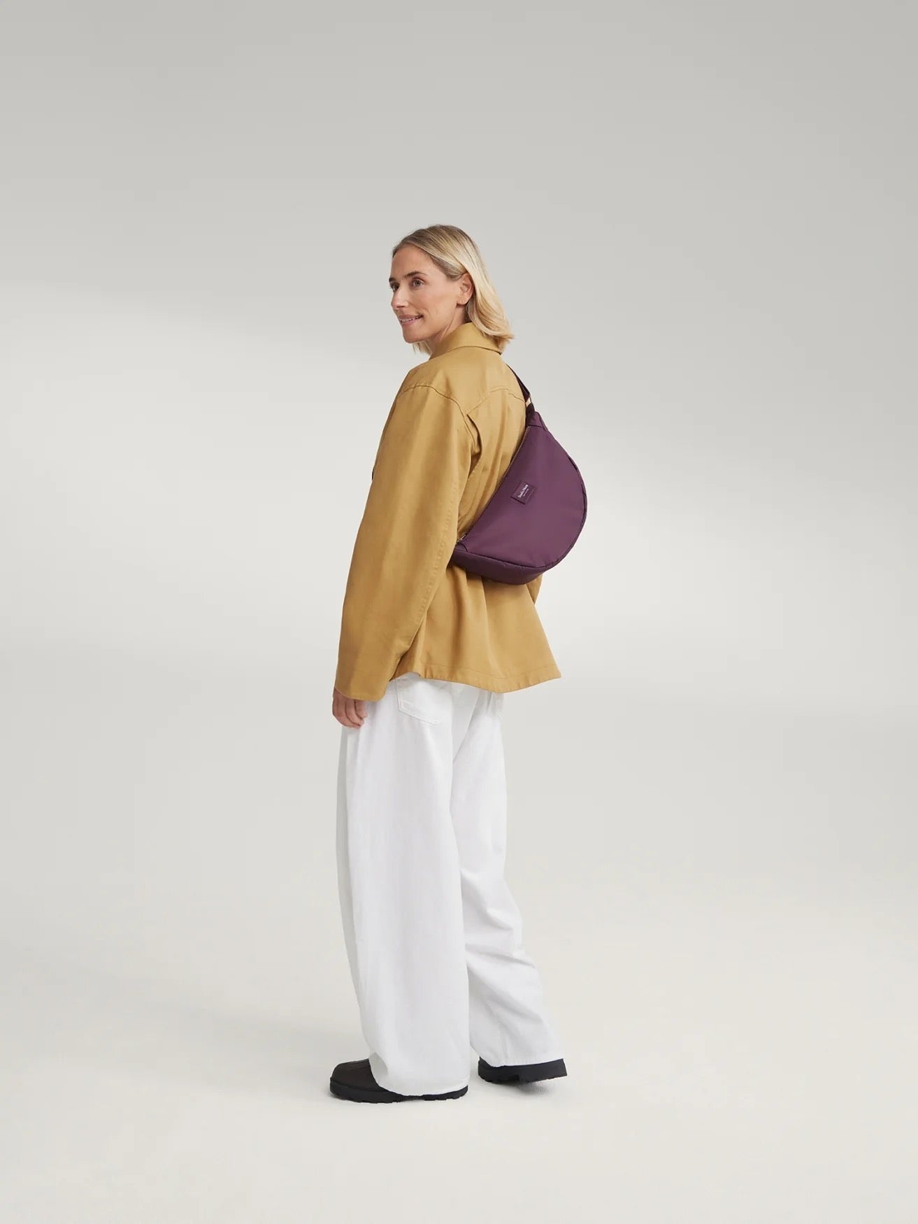 Crossbody ledvinka STUDIO NOOS Burgundy Technical Puffy | Lavly.cz