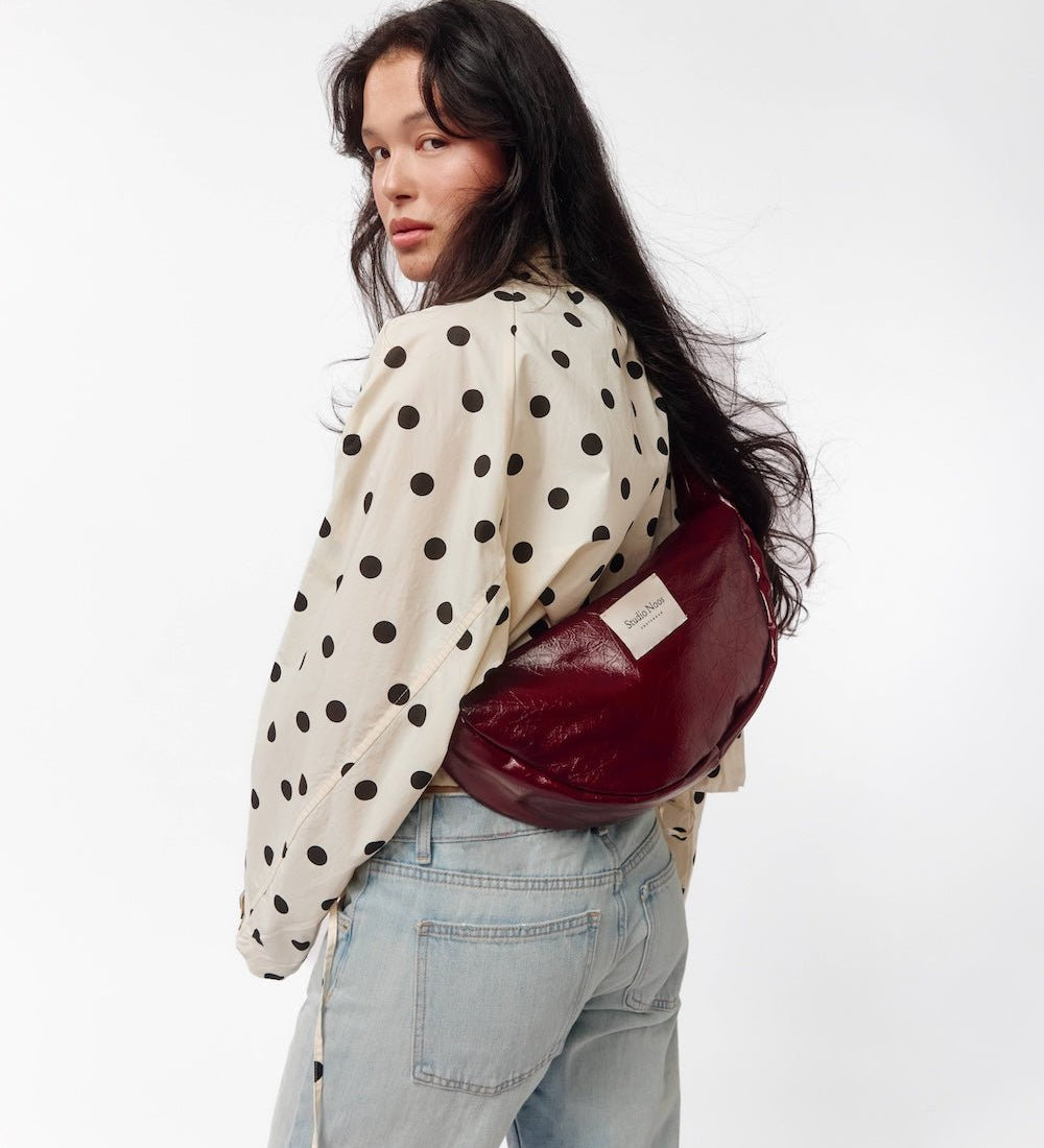 Crossbody ledvinka STUDIO NOOS Burgundy Vegan Leather | Lavly.cz