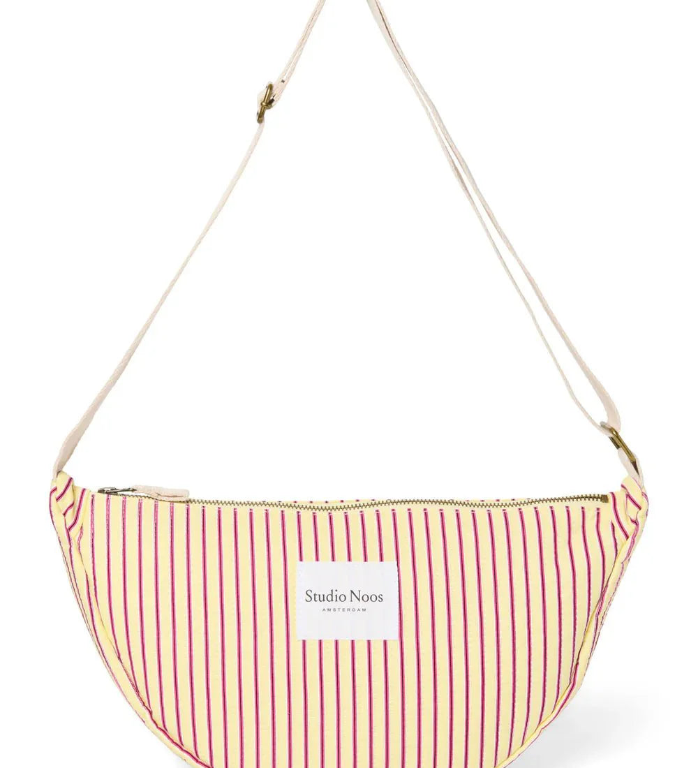 Crossbody ledvinka STUDIO NOOS Butter Yellow Poplin Striped | Lavly.cz